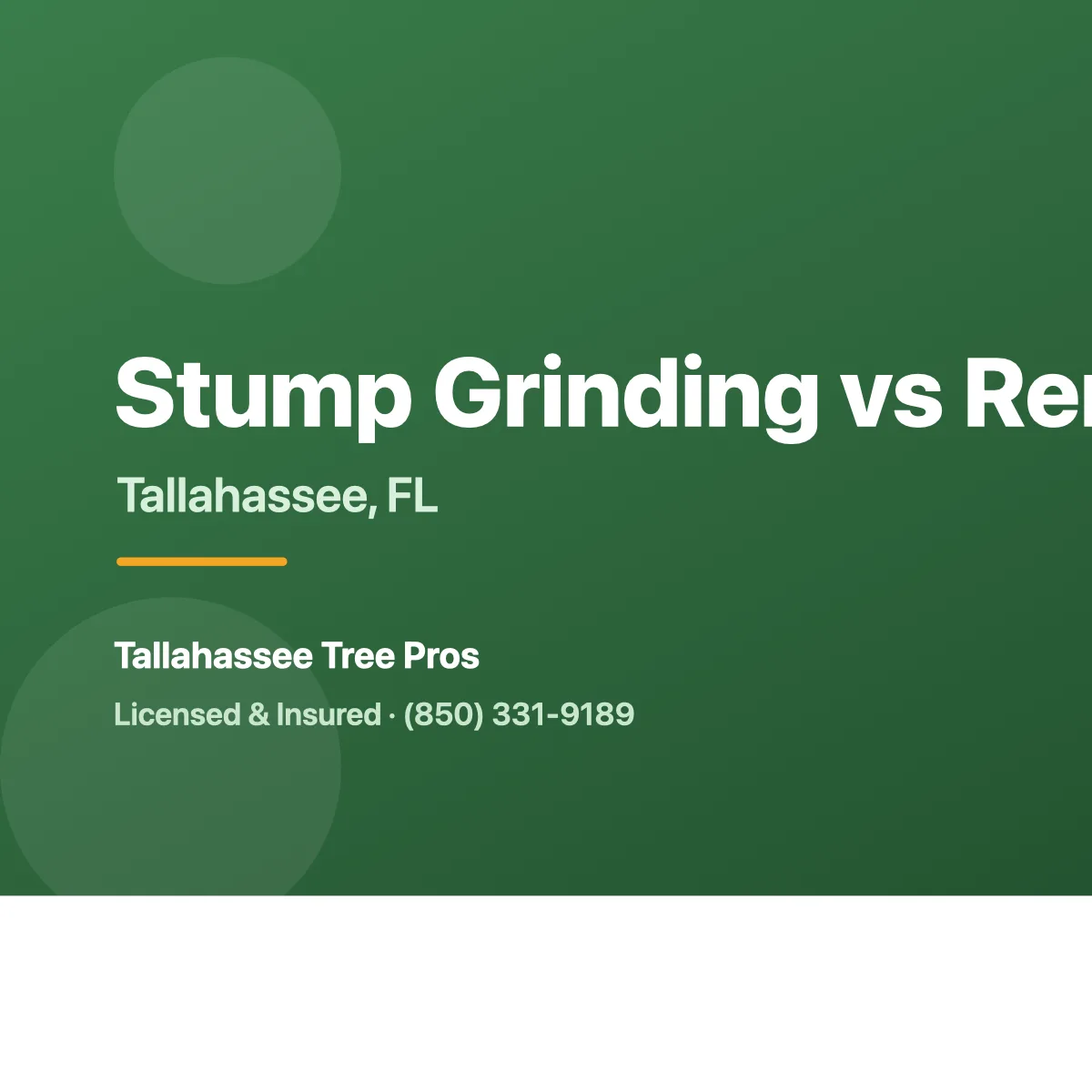 Stump Grinding vs. Stump Removal: Which Is Better?