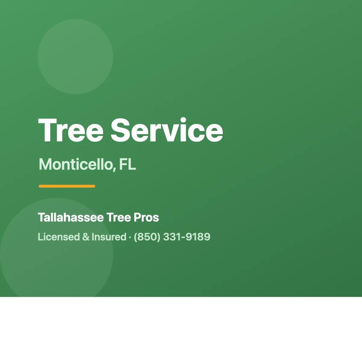 Tree service crew working in Monticello FL
